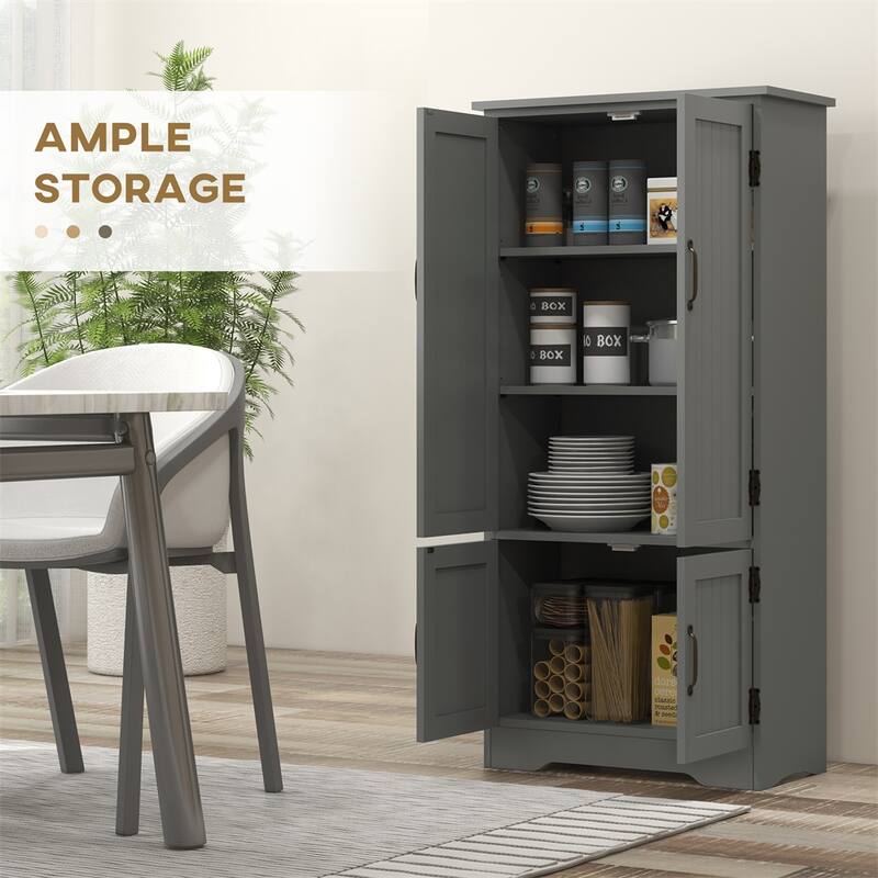 48.5" Kitchen Pantry Cabinet,Farmhouse Storage Cabinet Organizer