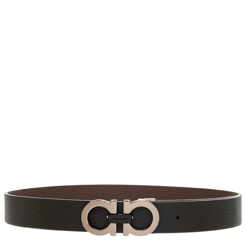 Salvatore Ferragamo Men's Reversible Double Gancini Buckle Belt 1.3" Wide - 100