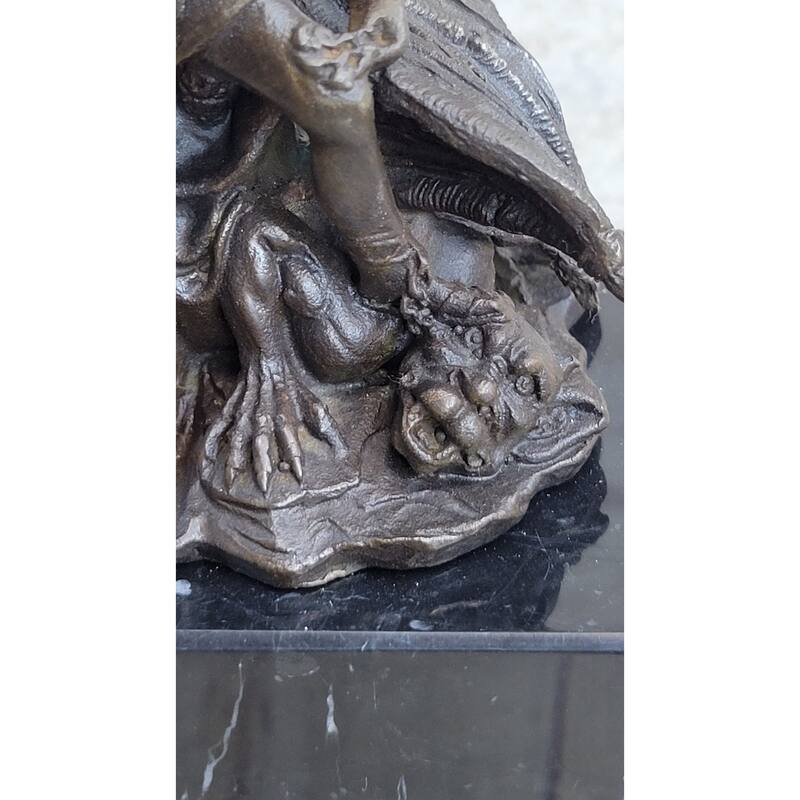 Signed Original Valli Religious Church St.Michael Lucifer Bronze Sculpture Sale