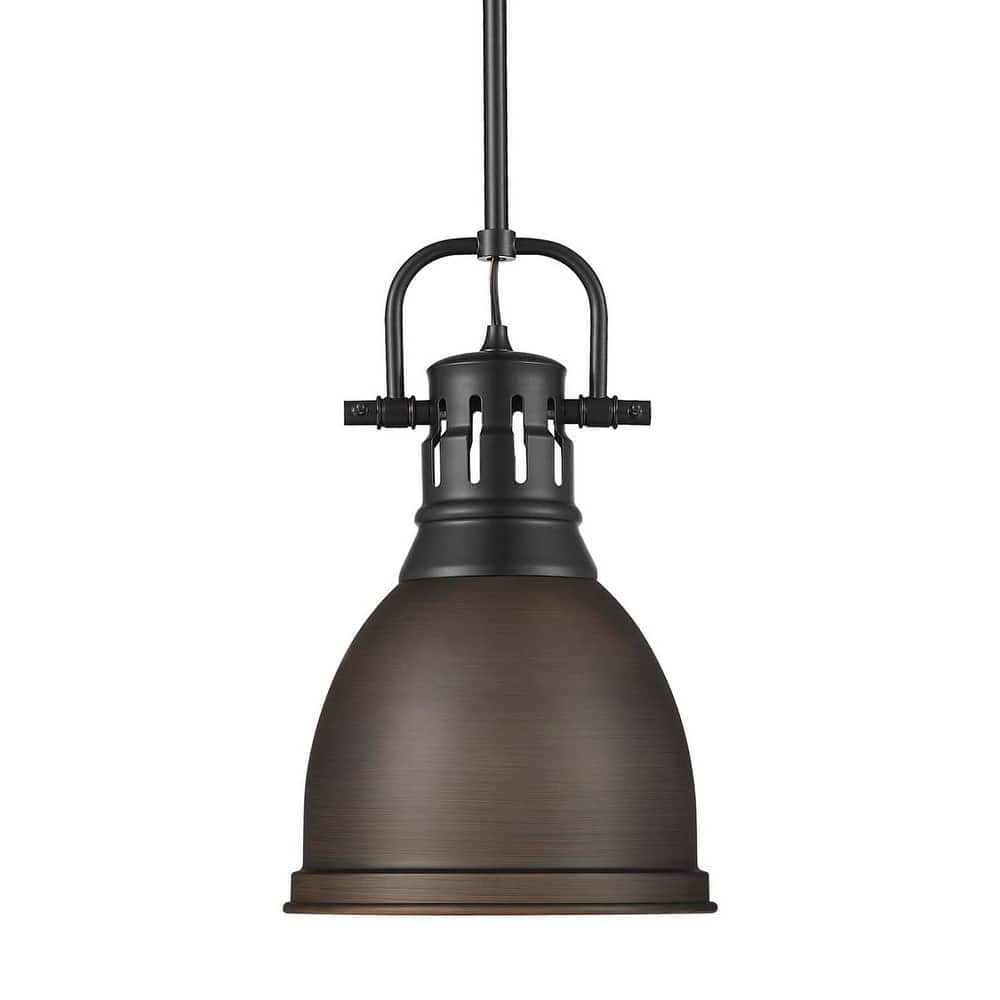 Golden Lighting 3604-S BLK Duncan 9" Wide Mini Pendant