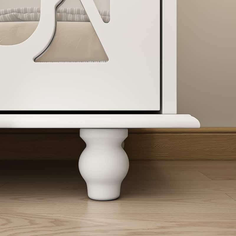 55.1" Accent Storage Cabinet Mirror Sideboard Buffet Cabinet Buffet