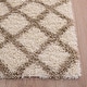 preview thumbnail 80 of 118, SAFAVIEH Dallas Shag Melahat Trellis 1.5-inch Thick Rug 6' Square - Ivory/Grey - Square