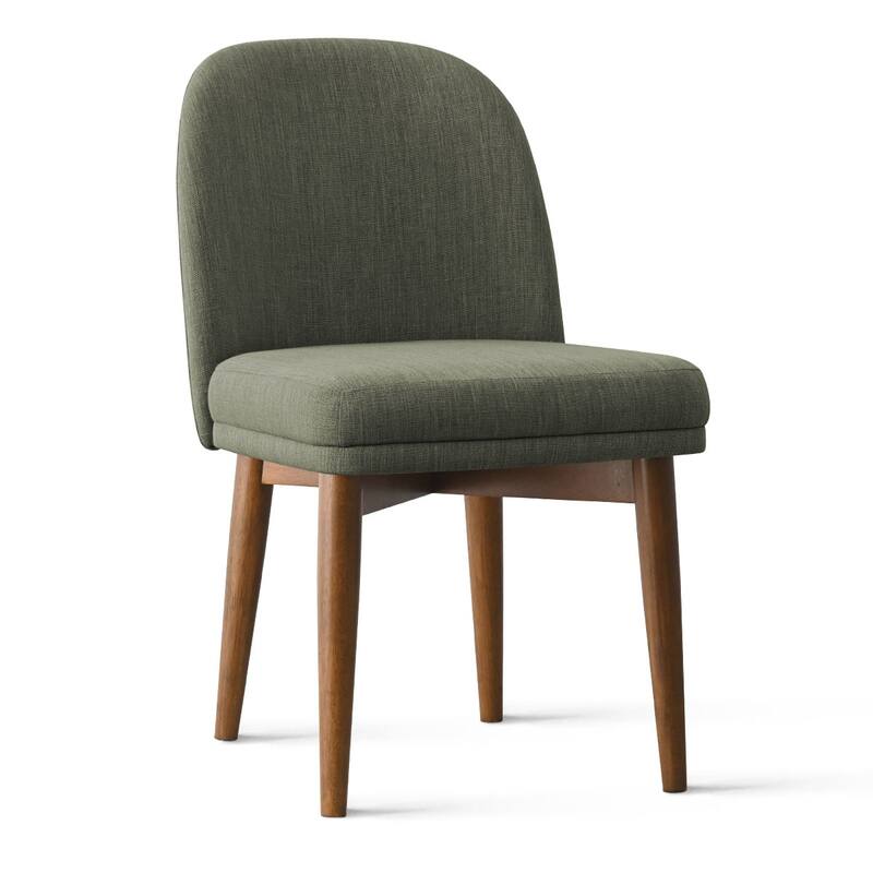 Modern Parsons Dining Chairs with Solid Wood Legs