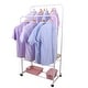 preview thumbnail 10 of 14, Rolling Garment Rack Clothes Metal Stand Shelf
