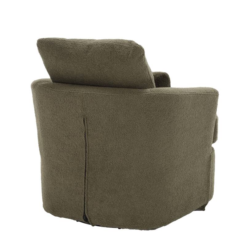 Swivel Barrel Chair, Comfy Round Accent Sofa Chair for Living Room, 360 Degree Swivel Barrel Club Chair, Leisure Arm Chair