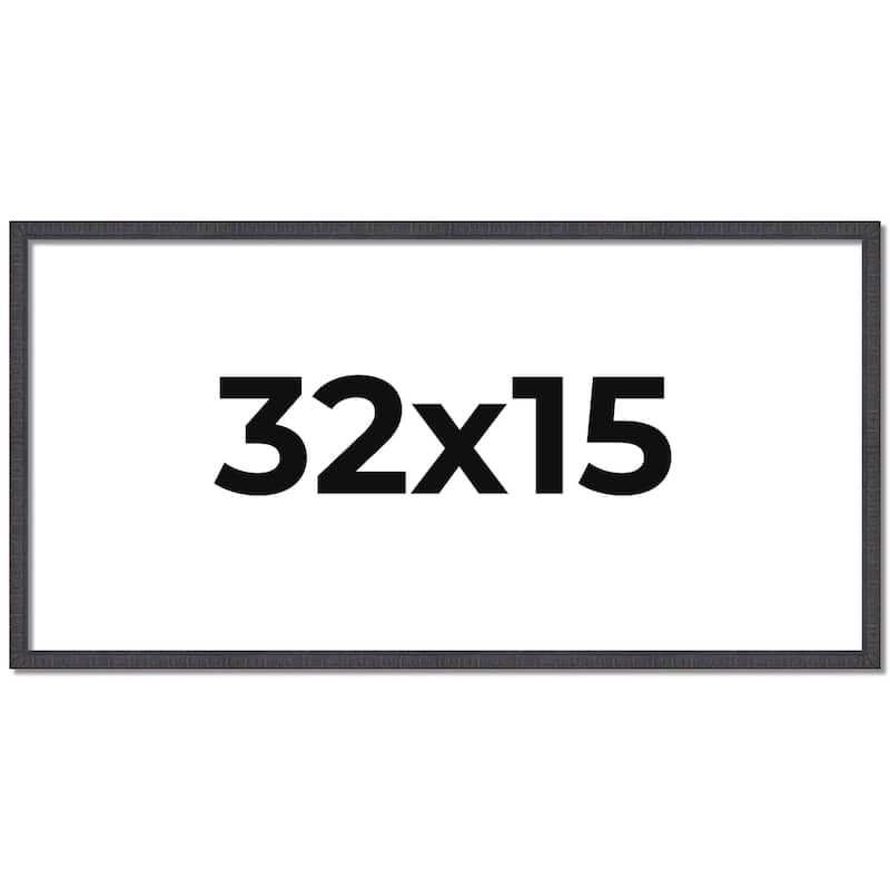 32x15 Frame Brown Solid Wood Picture Frame - Complete Modern Photo