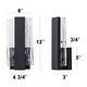 preview thumbnail 5 of 6, C Cattleya Matte Black LED Indoor Wall Sconce Vanity Light with Water Glass