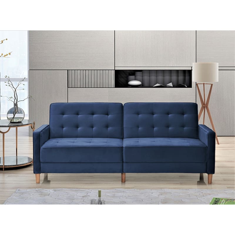 Jonathan Tufted Velvet Sofa Bed Sleeper