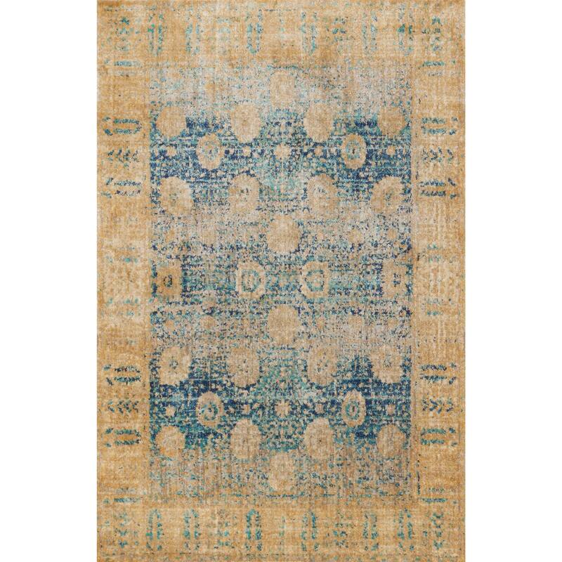 Alexander Home Contessa Traditional Floral Distressed Border Rug