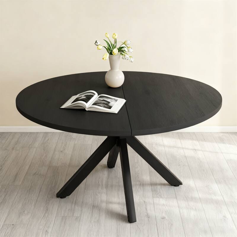 47 Inch Round Mid-Century Modern Dining Table for 4-6 People