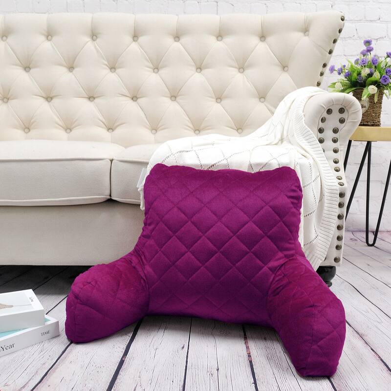 Velvet Do-It-Yourself Bedrest Reading Pillow Cover and Filling