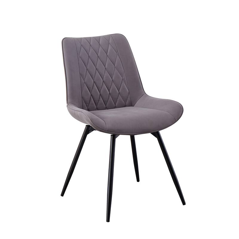 Monta Grey Tufted Swivel Dining Chairs (Set of 2)