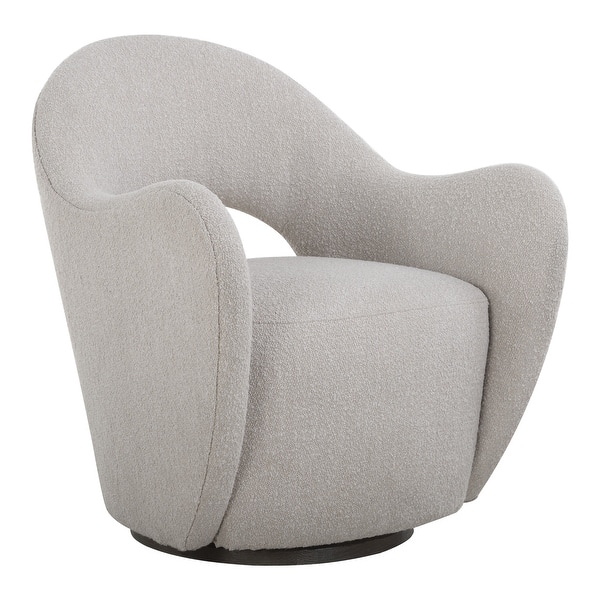 slide 2 of 9, Uttermost Wander Fabric Swivel Chair - 32.75" H x 28.25" W x 33.5" D