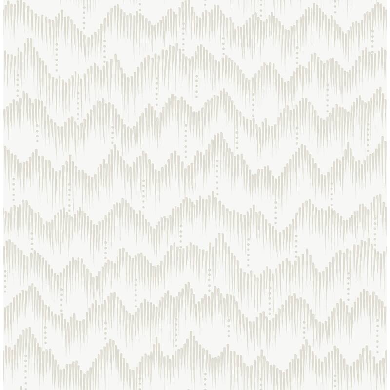 Scott Living Holmby Bone Brushstroke Zigzag Wallpaper