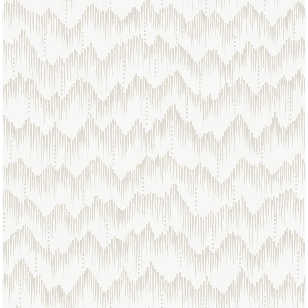 Scott Living Holmby Bone Brushstroke Zigzag Wallpaper