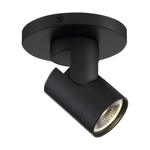 12 Watt LED Black Barrel Monopoint Spotlight Fixture - 3000K 36 Degree Beam Angle