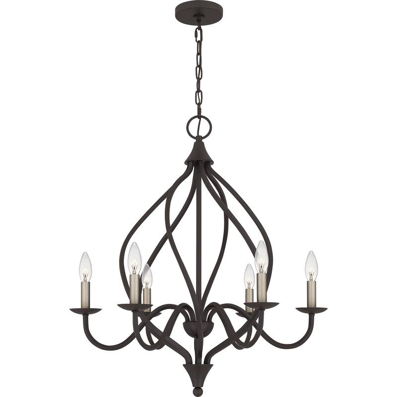 Dupont 6-Light Old Bronze Chandelier - Old Bronze