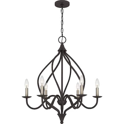 Dupont 6-Light Old Bronze Chandelier - Old Bronze