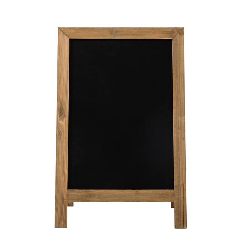 Glitzhome 30"H Standing Message Board Hanging Chalkboard Porch Decor