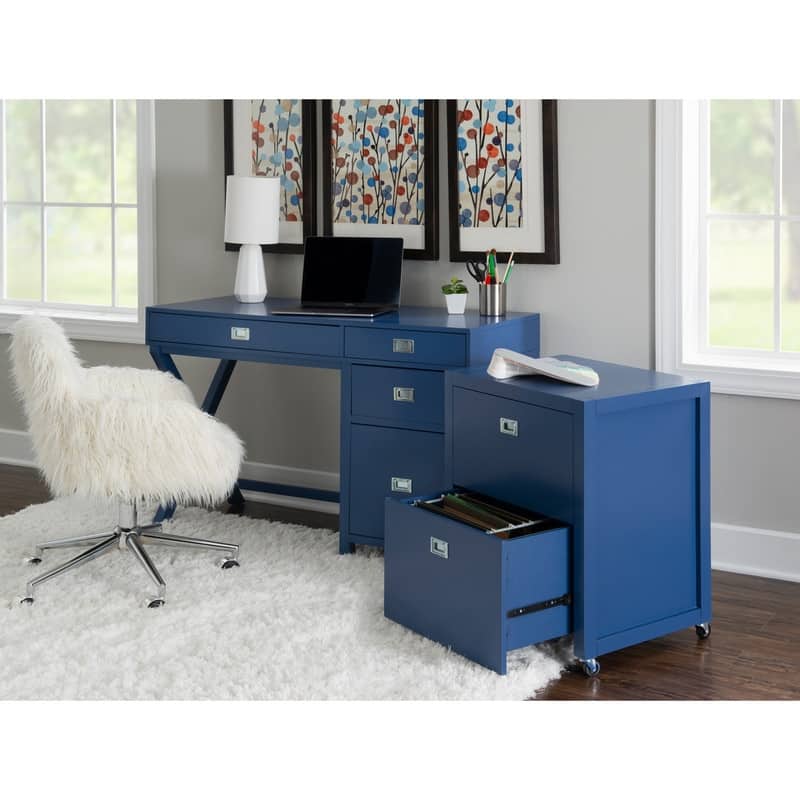 Linon Poppy Side Storage Desk