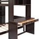 preview thumbnail 37 of 54, Versatility Twin Size Loft Bed with a Wooden Kids Bed Stand-alone Bed, Shelves,Desk and Wardrobe