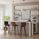 preview thumbnail 15 of 120, Skara Swivel Bar Stool, Upholstered Bar Height Chair with Bentwood Frame