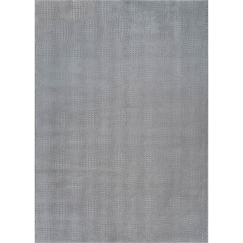 Beverly Rug Serenity Solid Modern Non Slip Soft Indoor Area Rug - 5X7 - Gray