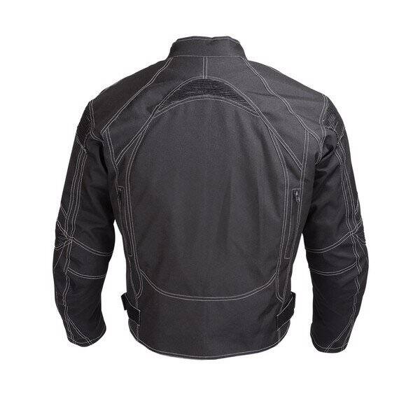 Men Motorcycle Four Season Black Textile Race Jacket CE Protection MBJ62