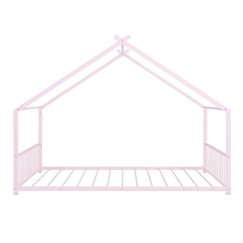 Full Size Metal House Bed