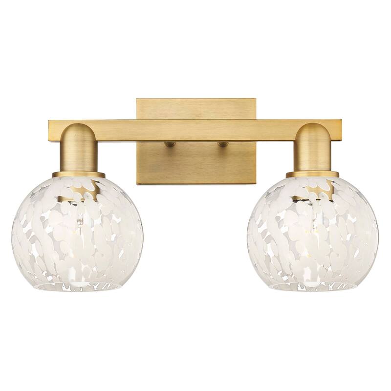 Innovations Lighting 716-2W-10-17 Athens Vanity Athens 2 Light 17" - Brushed Brass / Matte White