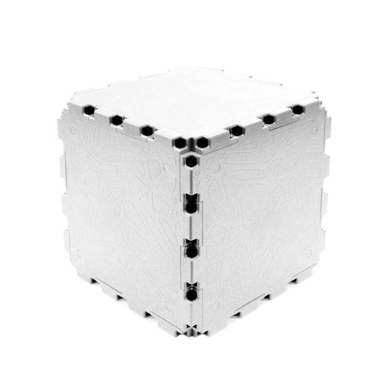 Zen Modular Cube – 10-Cube Set -  Solid Structural Blocks for Furniture & Décor|White