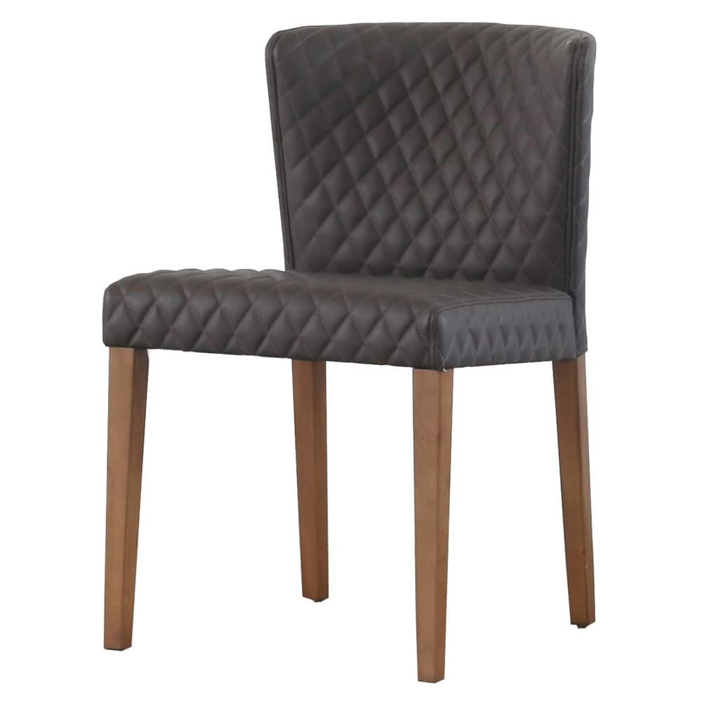 NPD Furniture Albie Diamond Stitching Faux Leather Dining Chair (Set of 2)