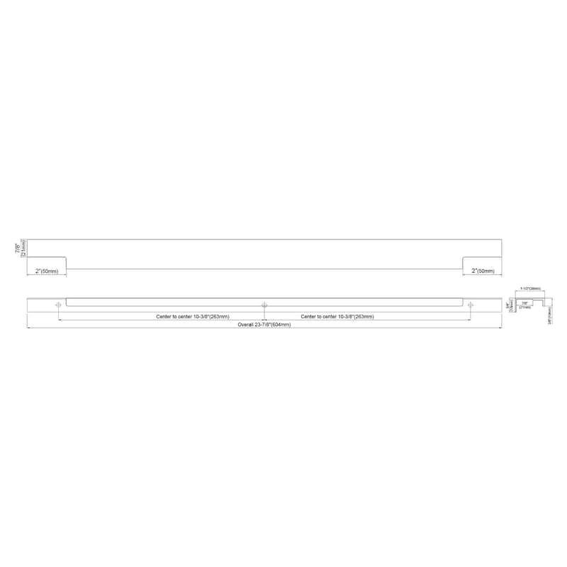 Dowell Series 3063 Handles (23.8", 10.375" CTC), 3 Pack