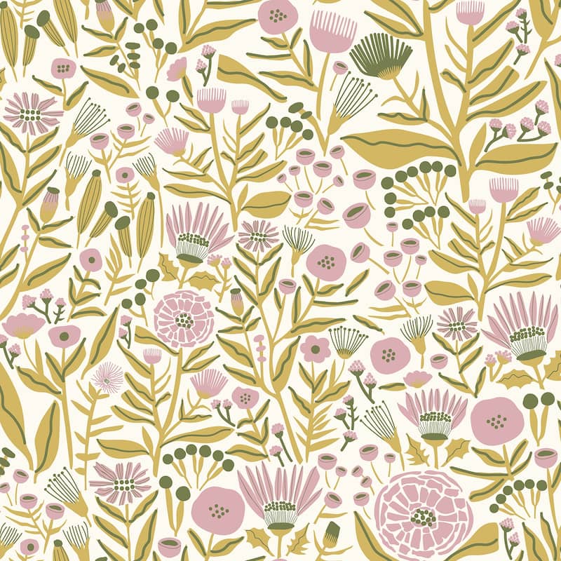 Leah Duncan Yellow Marigold Forest Peel & Stick Wallpaper
