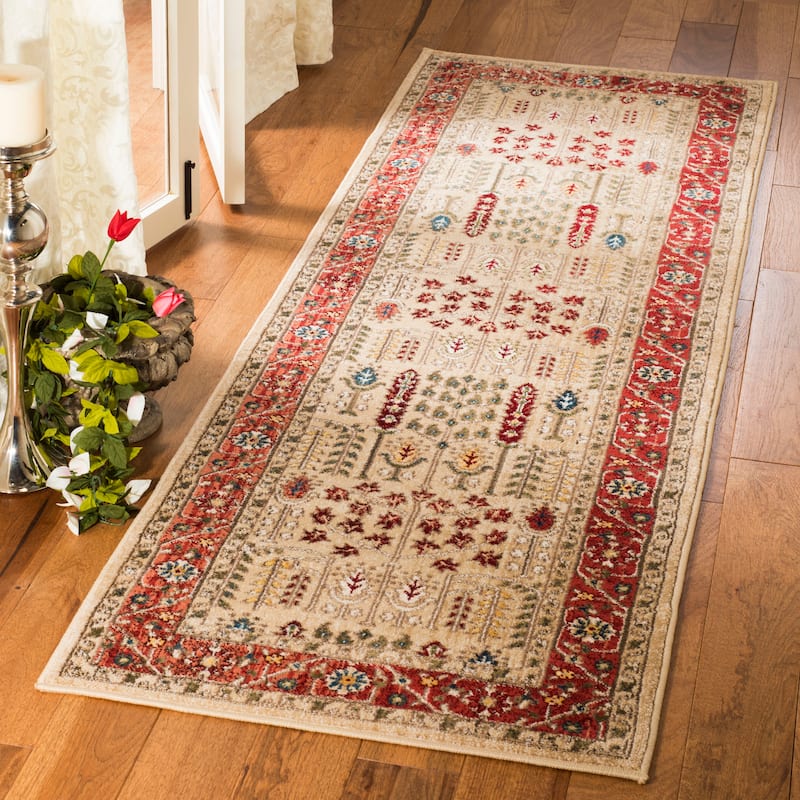 Lauren Ralph Lauren Margaux Traditional Oriental Rug - 2'2" x 14' Runner - Red/Beige