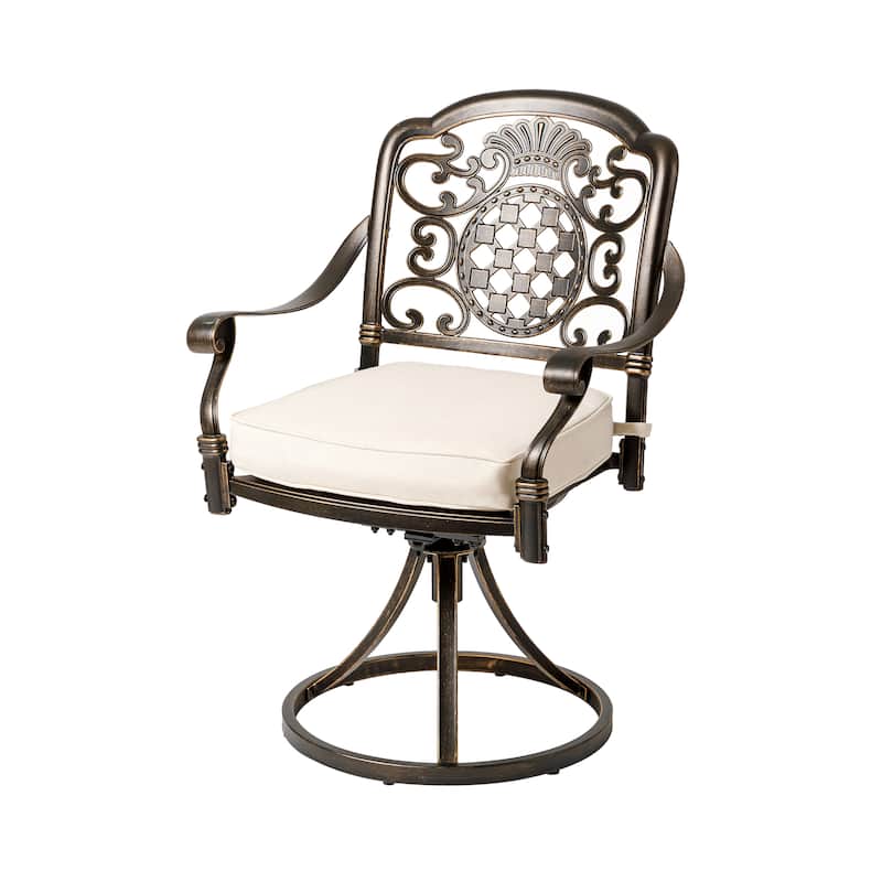 Christopher Knight Home - Set of 2 Modern Outdoor Metal Swivel Chair