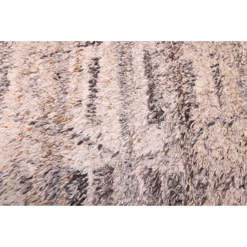 ECARPETGALLERY Hand-knotted Tangier Grey Wool Rug - 5'0 x 8'1