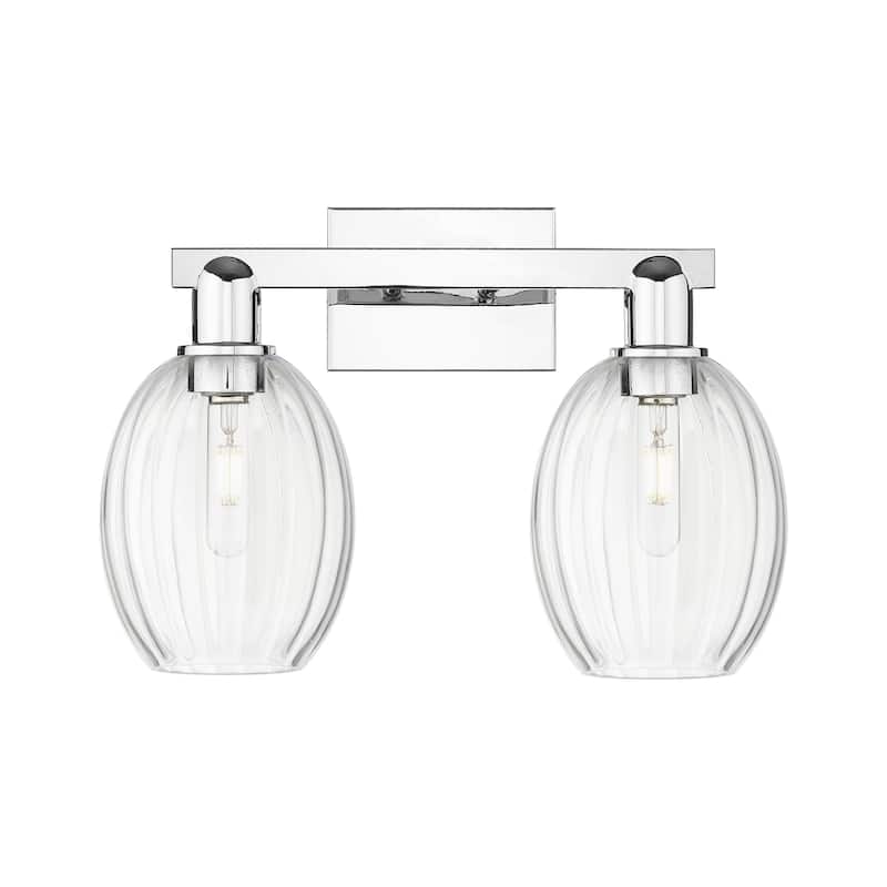 Innovations Lighting 716-2W-13-16 Preston Vanity Preston 2 Light 16" - Polished Chrome / Clear