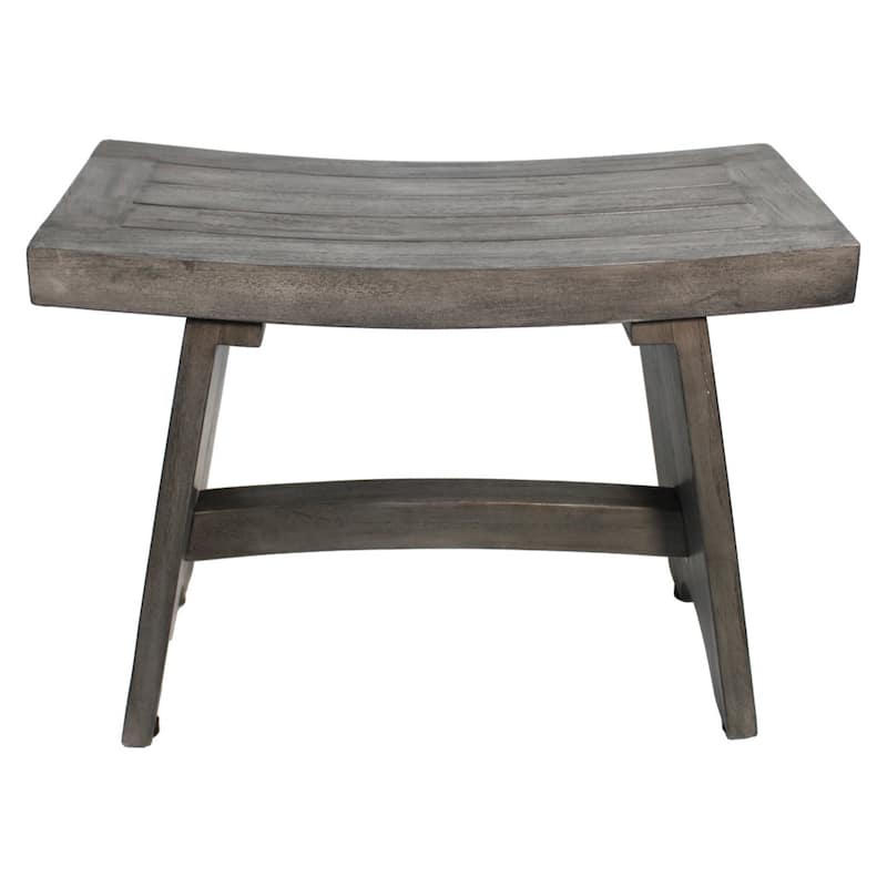 24", Antique Gray, Teak Shower Stool, Teak Shower Bench, Teak Shower Seat, Teak Bench Shower - 24