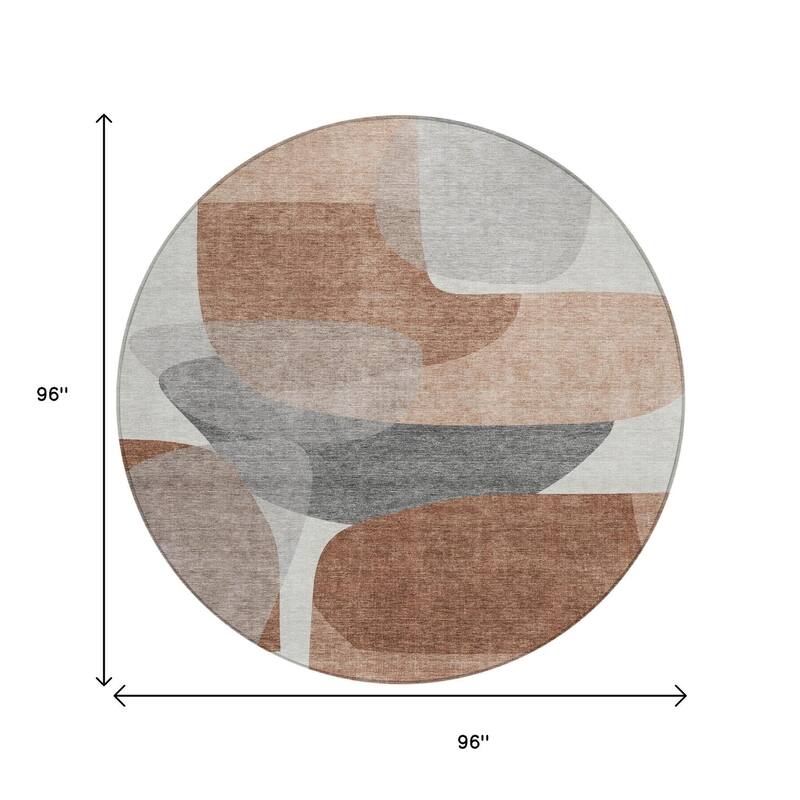HomeRoots Abstract Transitional Rectangle Outdoor Rug
