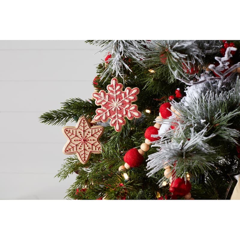 Gingerbread Snowflake Cookie Ornament (Set of 12)