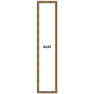 6x33 Frame Gold Solid Wood Picture Frame - Complete Modern Photo Frame