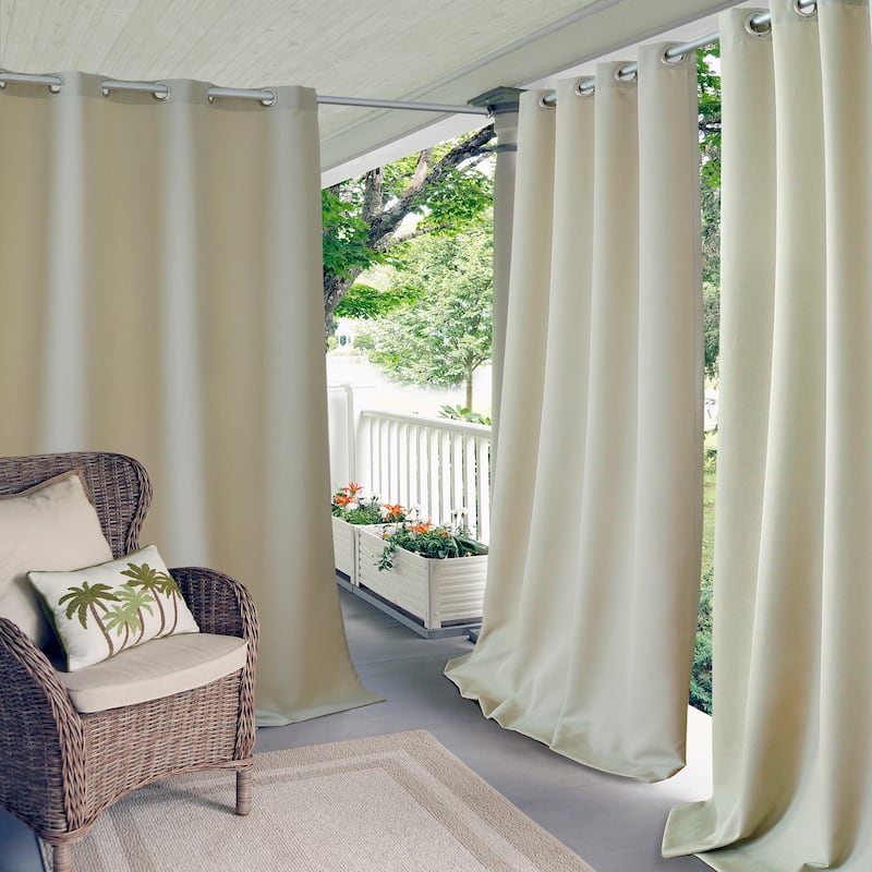 Elrene Connor Indoor/ Outdoor Curtain Panel - 52" W X 84" L - Taupe