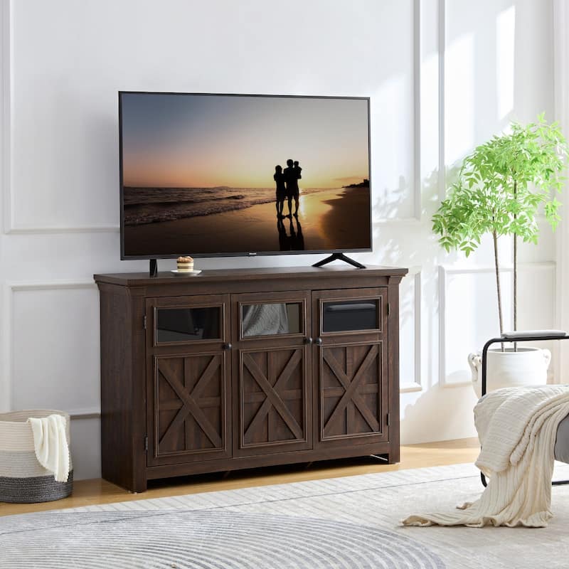 53'' Bar Wine Bar Storage Cabinet Adjustable Shelves Buffet/Sideboard