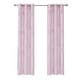 preview thumbnail 30 of 62, Room Darkening Silver Foil Pattern Grommet Curtains 2 Panels 38 x 63 Inch - Light Pink