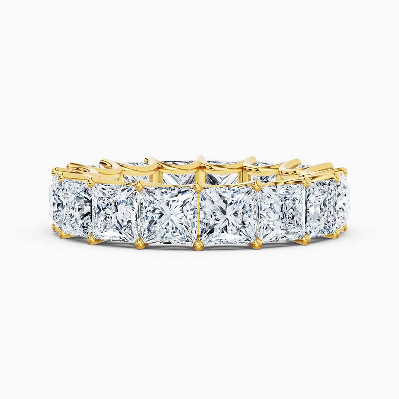 Auriya 14k Gold Princess Lab Grown Diamond Eternity Band 2.60 - 11.25 ct. tw. (F-G, VS) - 8.00 ct. wt. - 5.5 - Yellow