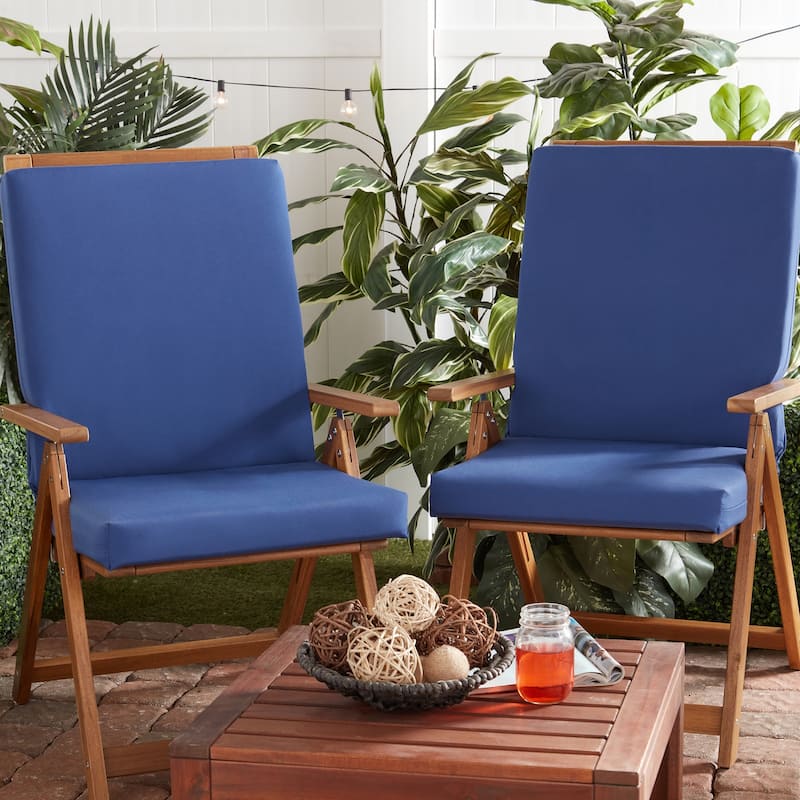 Greendale Home Fashions Outdoor High Back Chair Pad