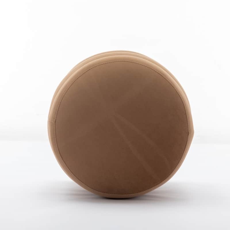 Soft Velvet Round Ottoman Footrest Stool