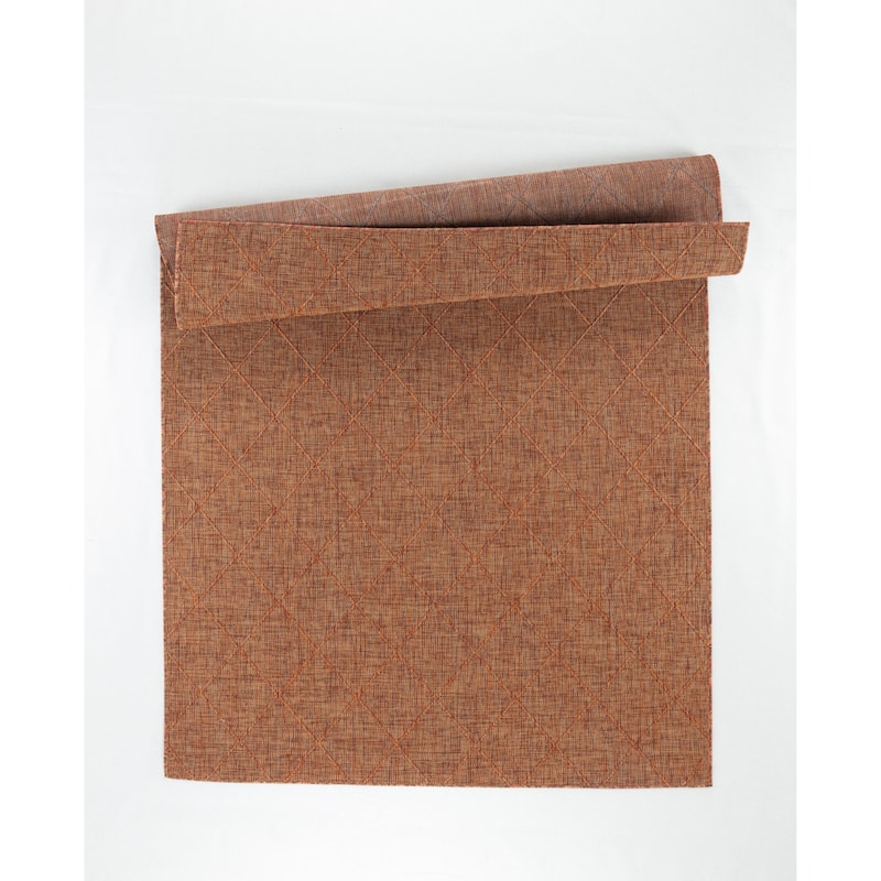 Larissa Collection Geometric Brick Indoor/Outdoor Area Rug