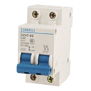 ON/OFF Safety Switch 2 Poles Miniature Circuit Breaker - 77 x 36 x 71mm ...